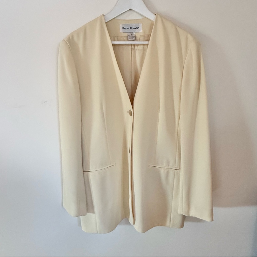 Vintage Rena Rowan Butter Yellow Blazer
